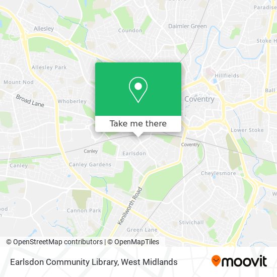 Earlsdon Community Library map