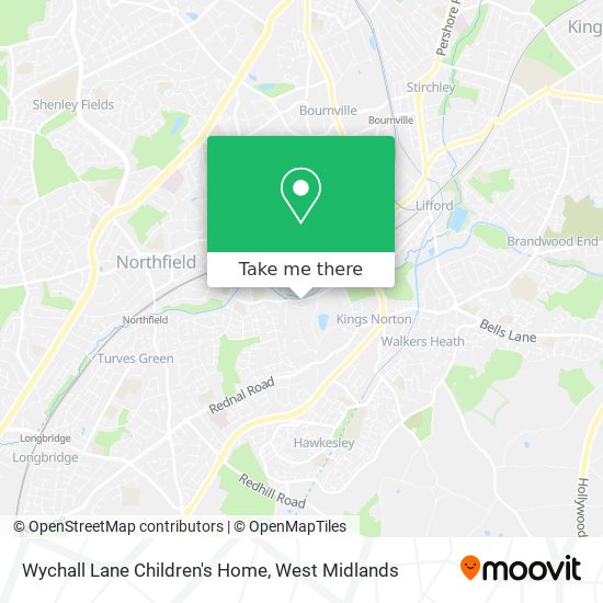 Wychall Lane Children's Home map