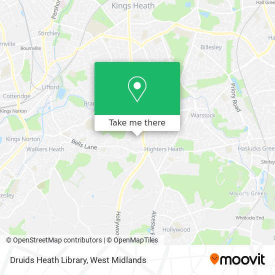 Druids Heath Library map
