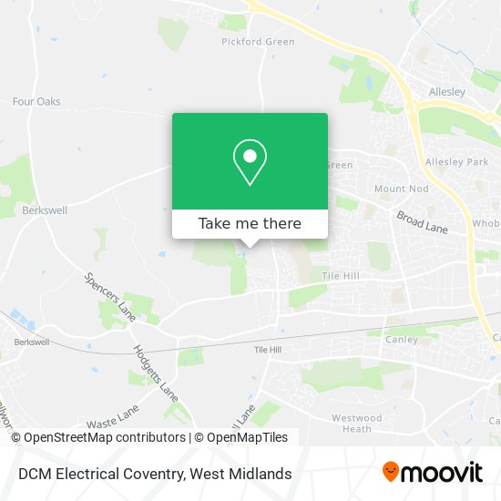 DCM Electrical Coventry map