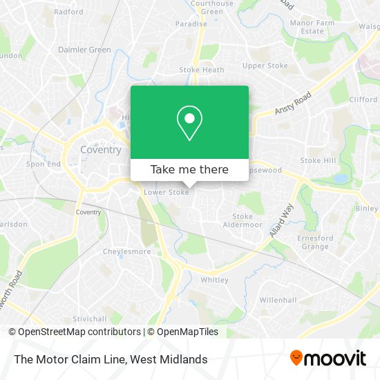 The Motor Claim Line map