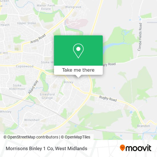 Morrisons Binley 1 Co map