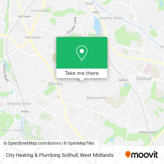 City Heating & Plumbing Solihull map