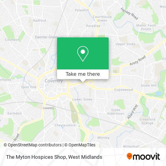 The Myton Hospices Shop map