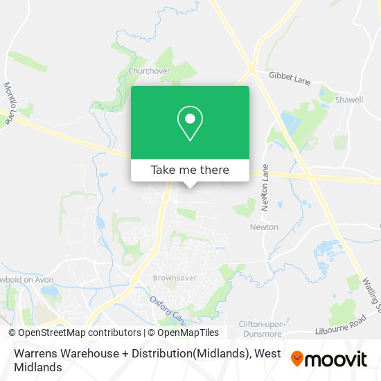 Warrens Warehouse + Distribution(Midlands) map