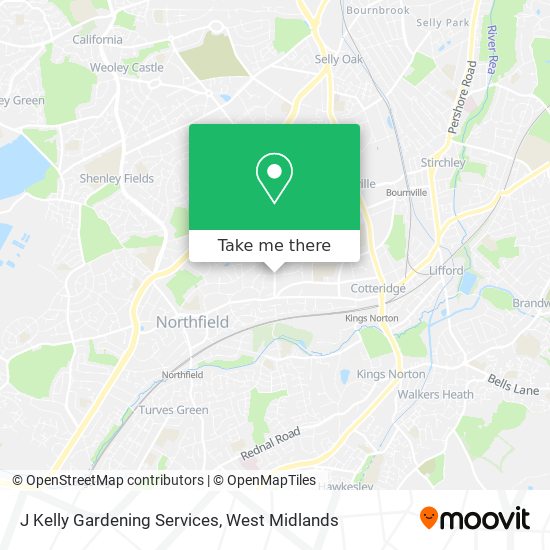 J Kelly Gardening Services map