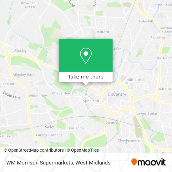 WM Morrison Supermarkets map