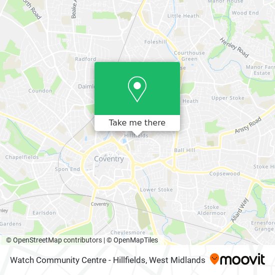 Watch Community Centre - Hillfields map