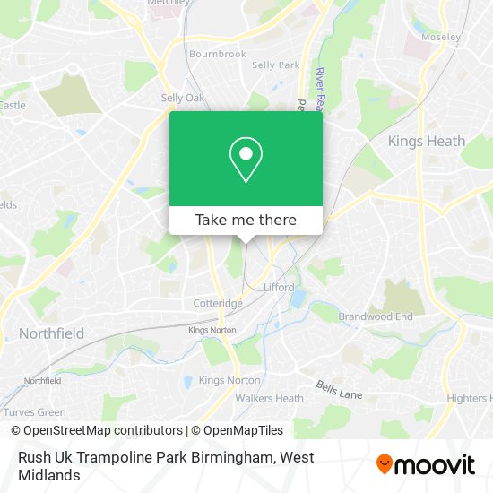 Rush Uk Trampoline Park Birmingham map