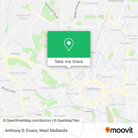 Anthony D. Evans map
