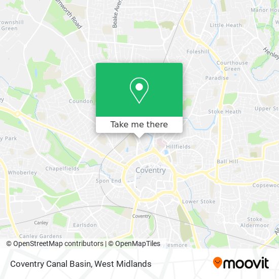 Coventry Canal Basin map