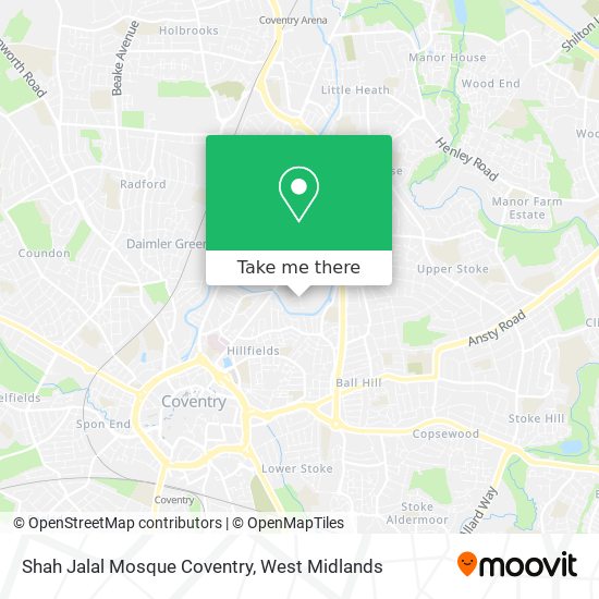 Shah Jalal Mosque Coventry map