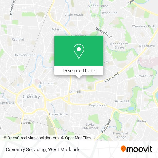 Coventry Servicing map