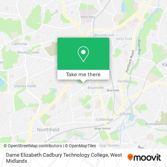 Dame Elizabeth Cadbury Technology College map