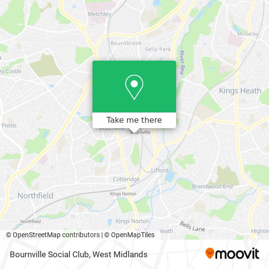 Bournville Social Club map