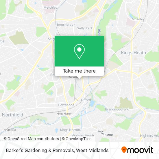 Barker's Gardening & Removals map