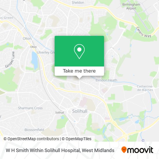 W H Smith Within Solihull Hospital map