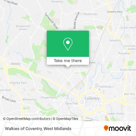 Walkies of Coventry map