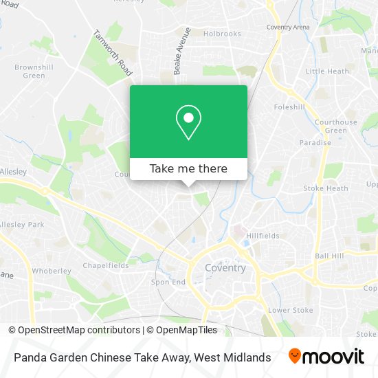 Panda Garden Chinese Take Away map