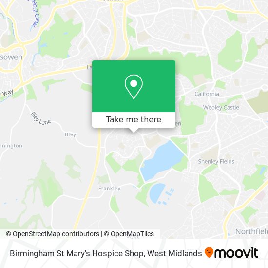 Birmingham St Mary's Hospice Shop map