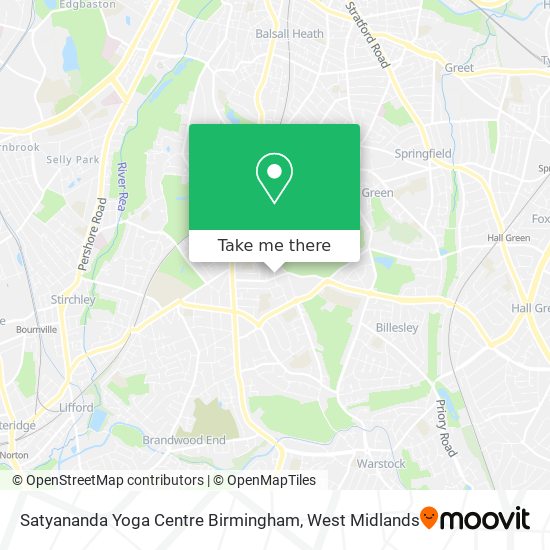 Satyananda Yoga Centre Birmingham map