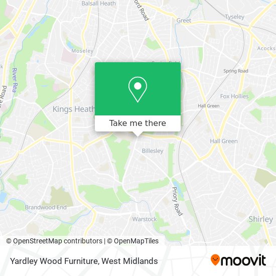 Yardley Wood Furniture map