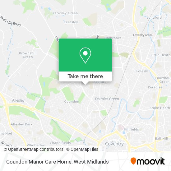 Coundon Manor Care Home map