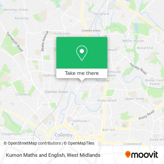 Kumon Maths and English map