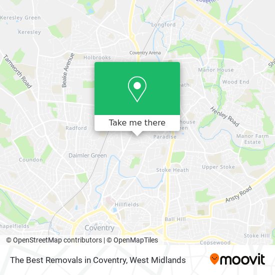 The Best Removals in Coventry map