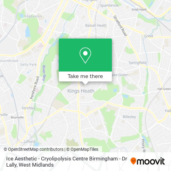 Ice Aesthetic - Cryolipolysis Centre Birmingham - Dr Lally map