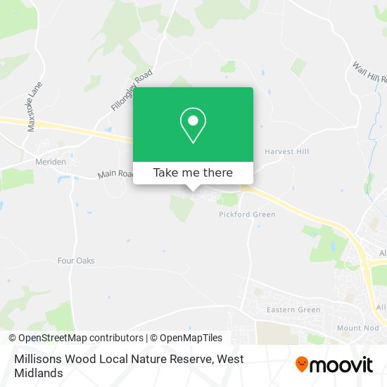 Millisons Wood Local Nature Reserve map