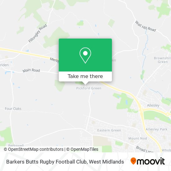 Barkers Butts Rugby Football Club map