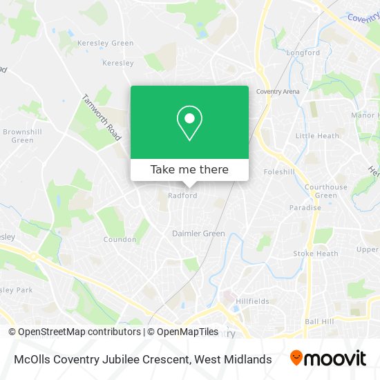McOlls Coventry Jubilee Crescent map