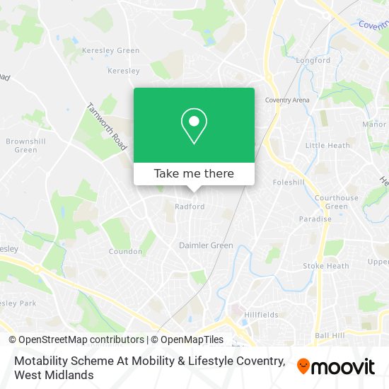 Motability Scheme At Mobility & Lifestyle Coventry map