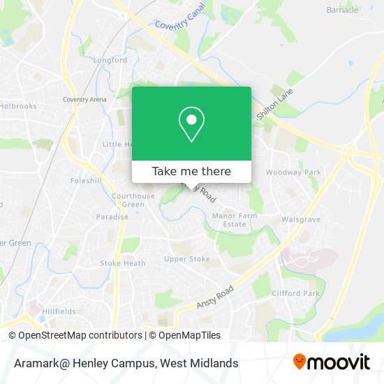 Aramark@ Henley Campus map