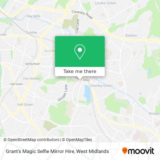 Grant's Magic Selfie Mirror Hire map