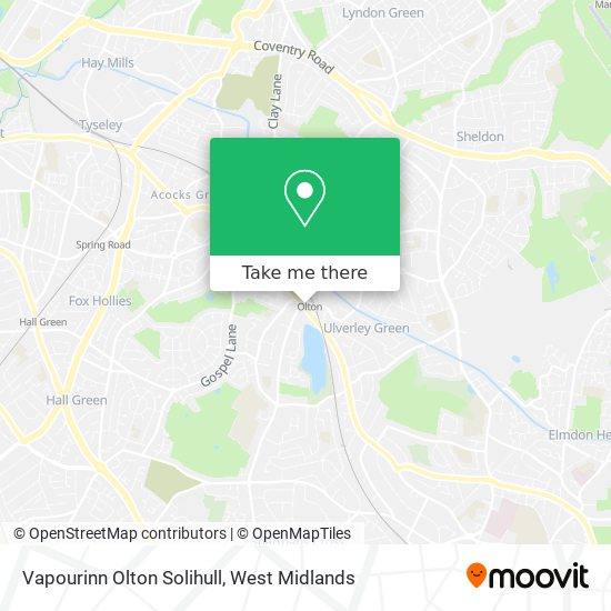 Vapourinn Olton Solihull map