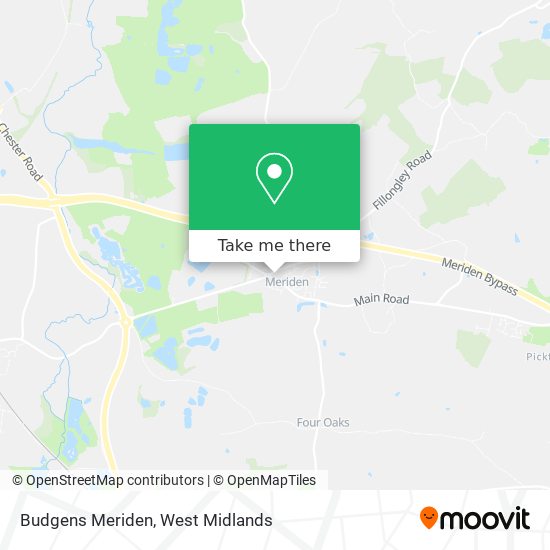 Budgens Meriden map