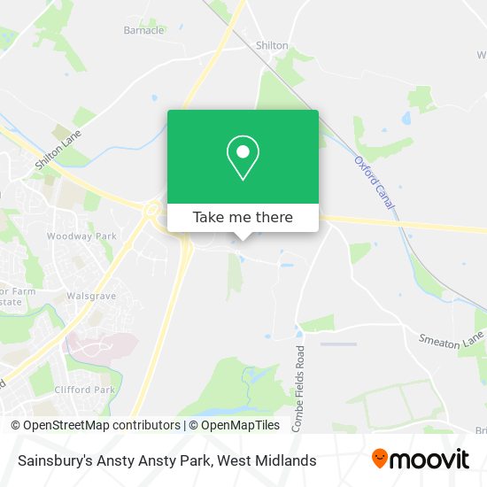Sainsbury's Ansty Ansty Park map
