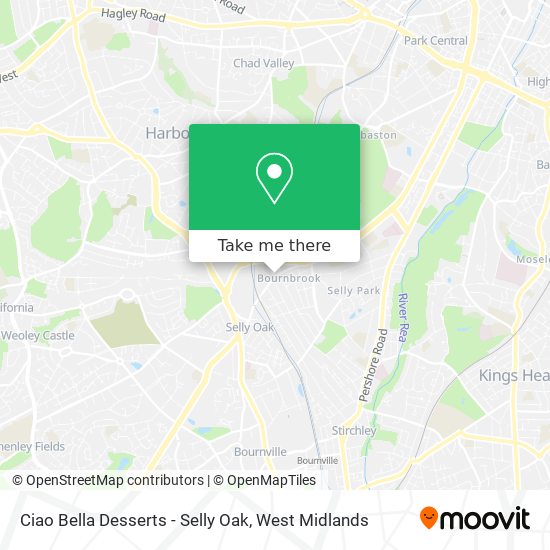 Ciao Bella Desserts - Selly Oak map