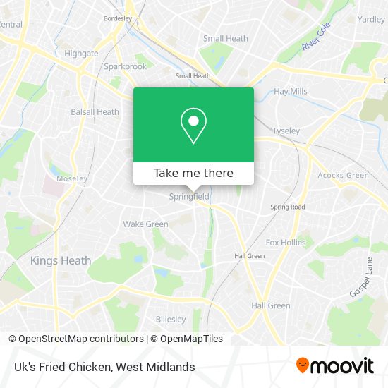 Uk's Fried Chicken map