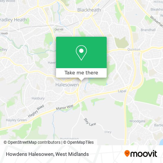 Howdens Halesowen map