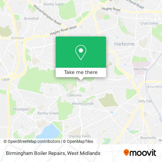 Birmingham Boiler Repairs map
