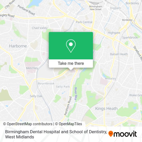 How to get to Birmingham Dental Hospital and School of Dentistry in