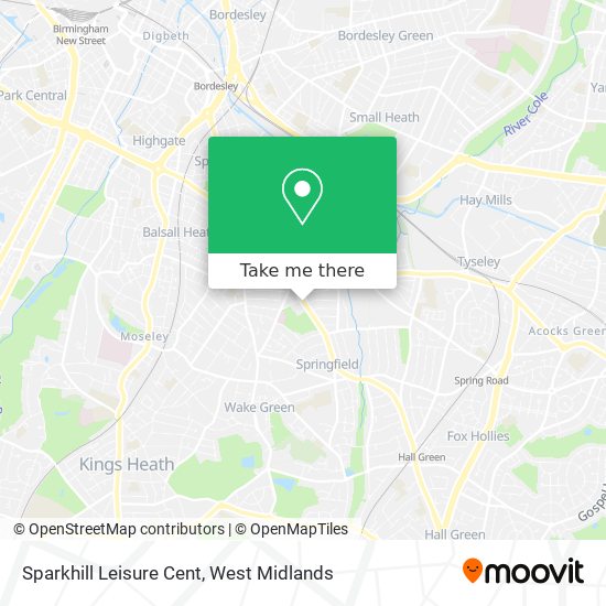 Sparkhill Leisure Cent map