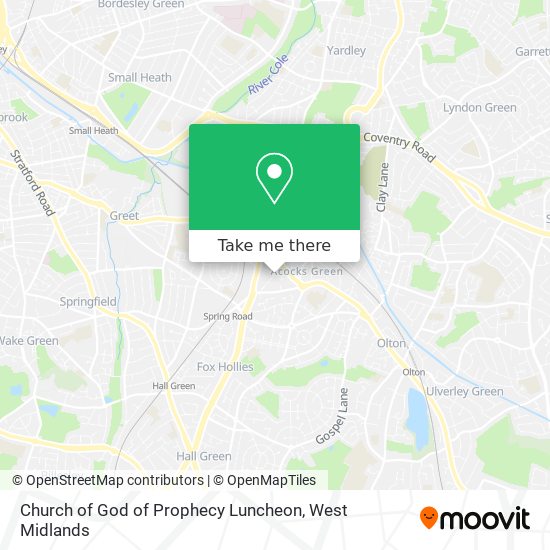 Church of God of Prophecy Luncheon map