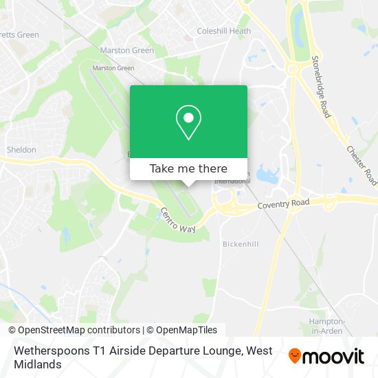 Wetherspoons T1 Airside Departure Lounge map