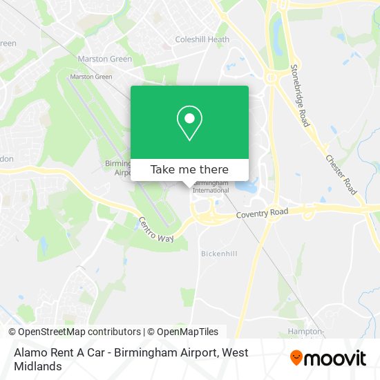 Alamo Rent A Car - Birmingham Airport map