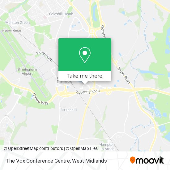 The Vox Conference Centre map