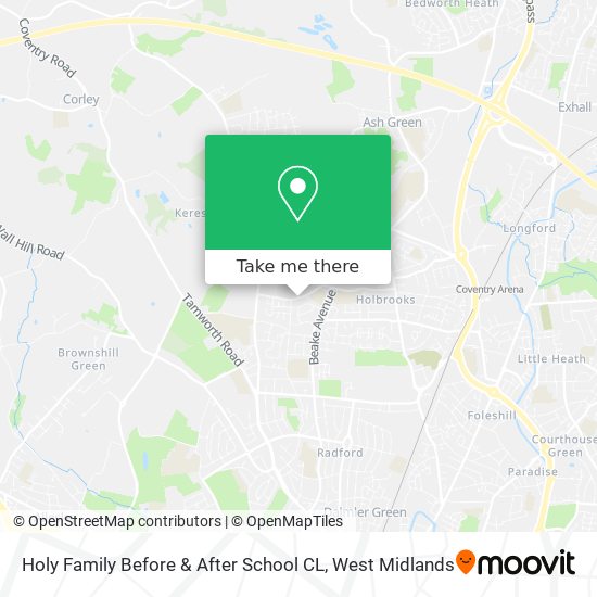 Holy Family Before & After School CL map